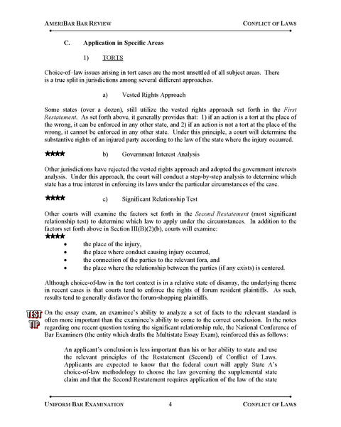 Bar Exam Course Deposit